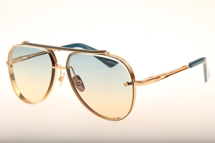 DT Mach Eight Sunglasses In Gold Gradient Blue