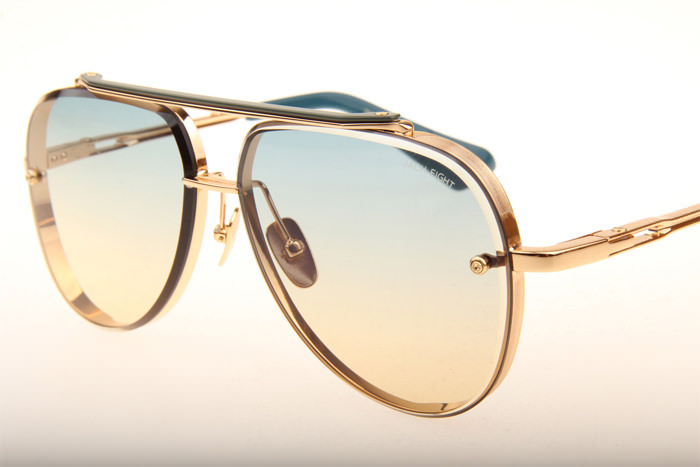DT Mach Eight Sunglasses In Gold Gradient Blue