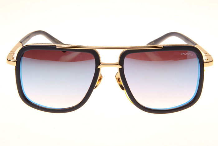 DT Mach One Sunglasses In Black Gold Blue Flash