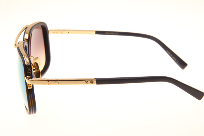 DT Mach One Sunglasses In Black Gold Blue Flash