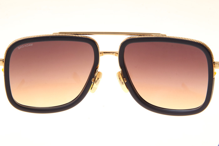 DT Mach One Sunglasses In Black Gold Blue Flash