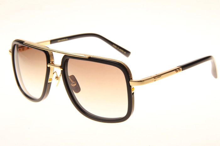 DT Mach One Sunglasses In Black Gold Gradient Brown