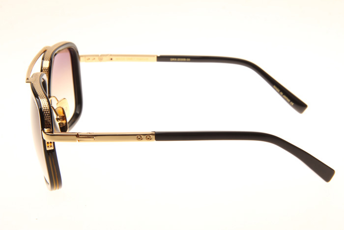 DT Mach One Sunglasses In Black Gold Gradient Brown