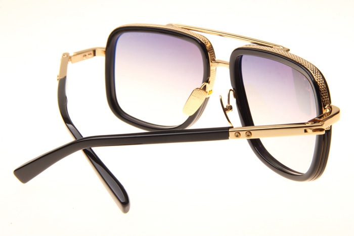 DT Mach One Sunglasses In Black Gold Gradient Grey