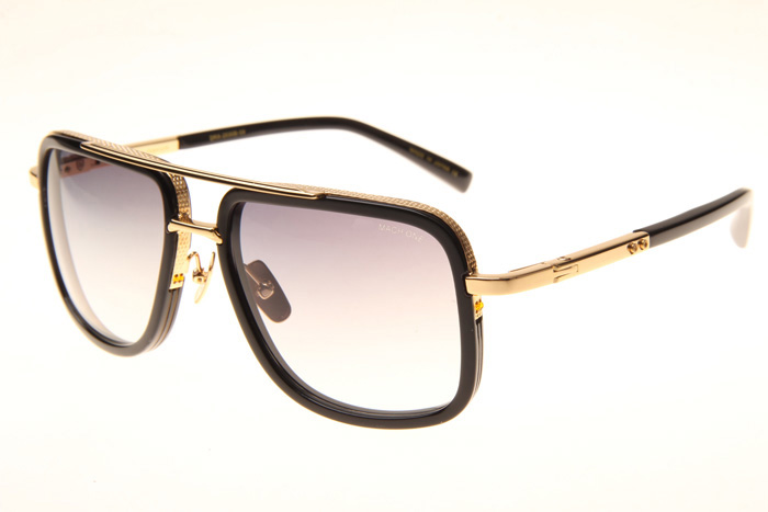 DT Mach One Sunglasses In Black Gold Gradient Grey