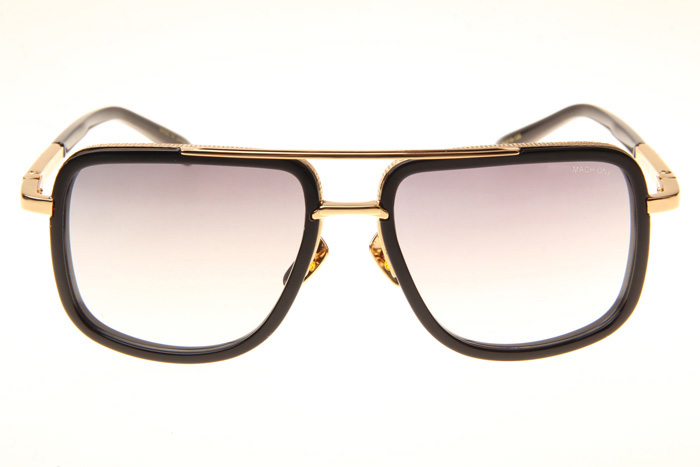 DT Mach One Sunglasses In Black Gold Gradient Grey