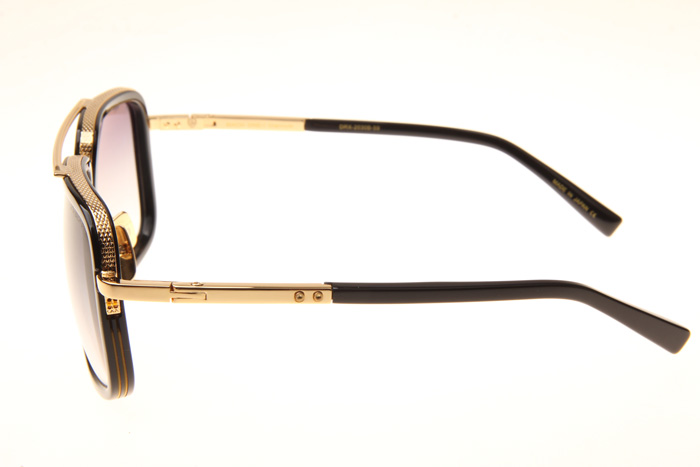 DT Mach One Sunglasses In Black Gold Gradient Grey