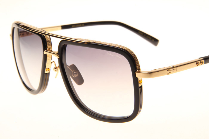 DT Mach One Sunglasses In Black Gold Gradient Grey