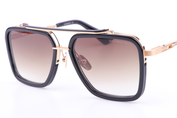 DT Mach Seven DTS135 Sunglasses In Black Gold Gradient Brown