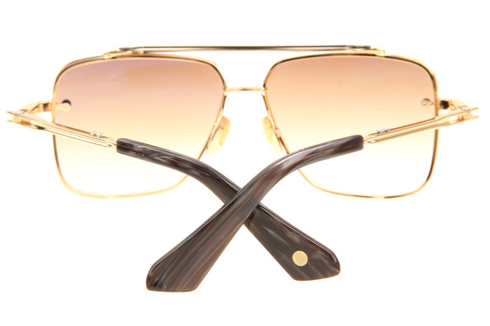 DT Mach Six Sunglasses In Gold Gradient Brown