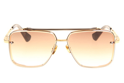 DT Mach Six Sunglasses In Gold Gradient Brown