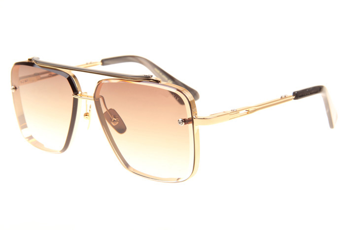 DT Mach Six Sunglasses In Gold Gradient Brown