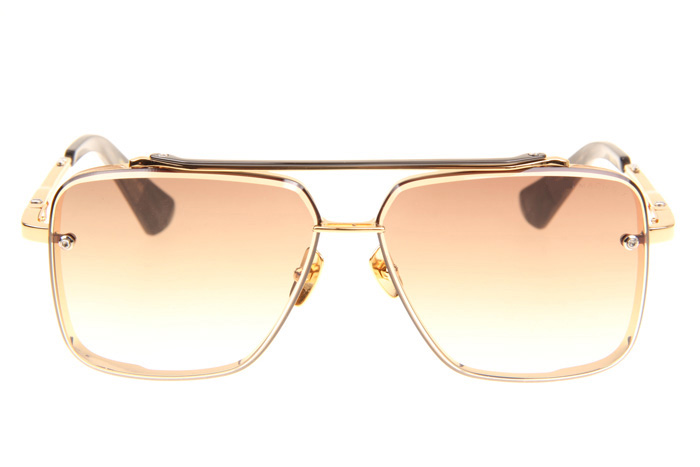 DT Mach Six Sunglasses In Gold Gradient Brown