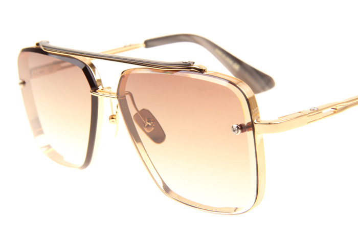 DT Mach Six Sunglasses In Gold Gradient Brown