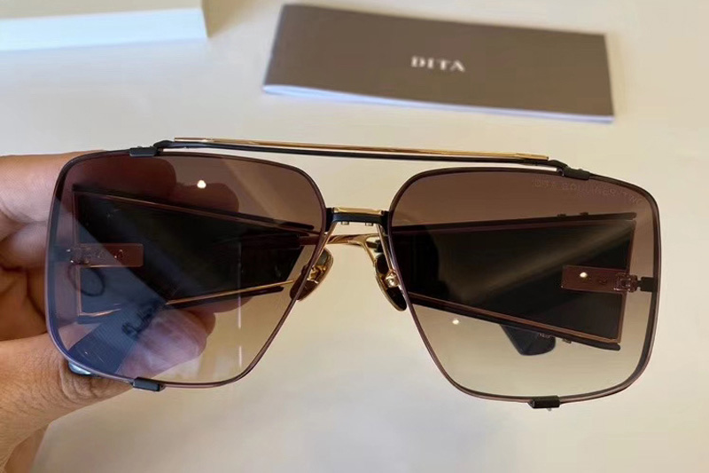 DT SOULINER TWO Sunglasses In Gold Black Gradient Brown