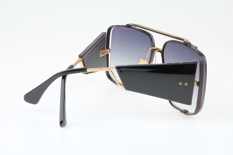 DT SOULINER TWO Sunglasses In Gold Black Gradient Grey