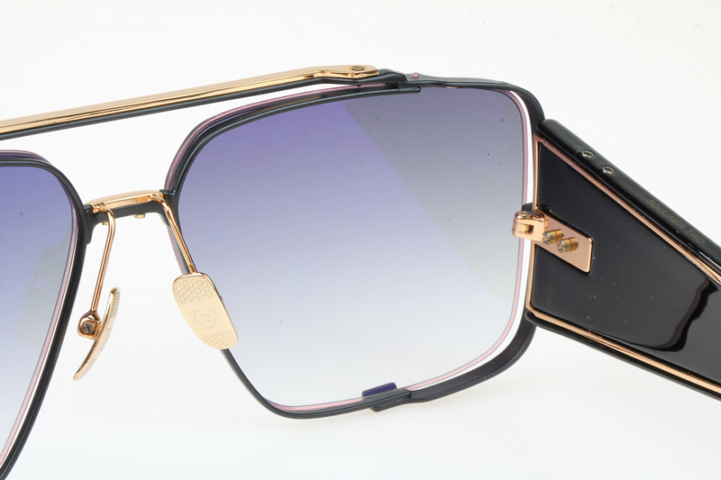 DT SOULINER TWO Sunglasses In Gold Black Gradient Grey
