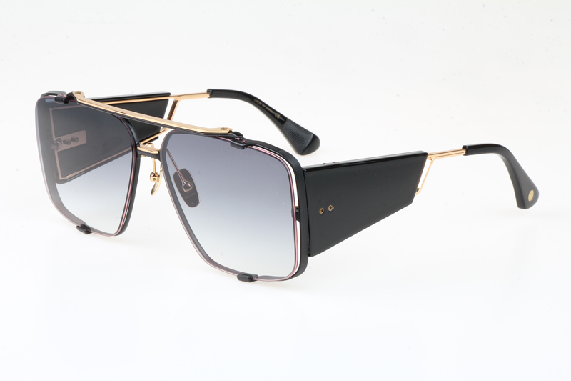 DT SOULINER TWO Sunglasses In Gold Black Gradient Grey