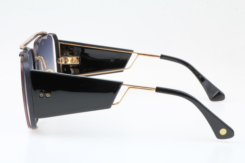 DT SOULINER TWO Sunglasses In Gold Black Gradient Grey