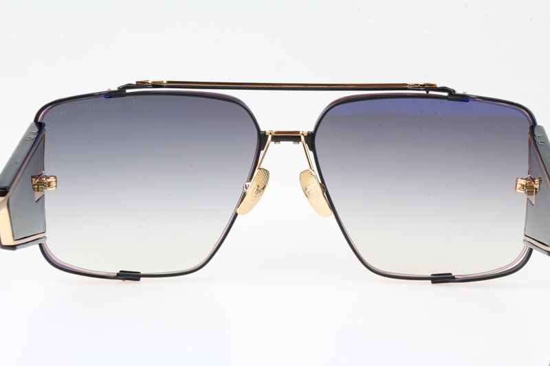 DT SOULINER TWO Sunglasses In Gold Black Gradient Grey