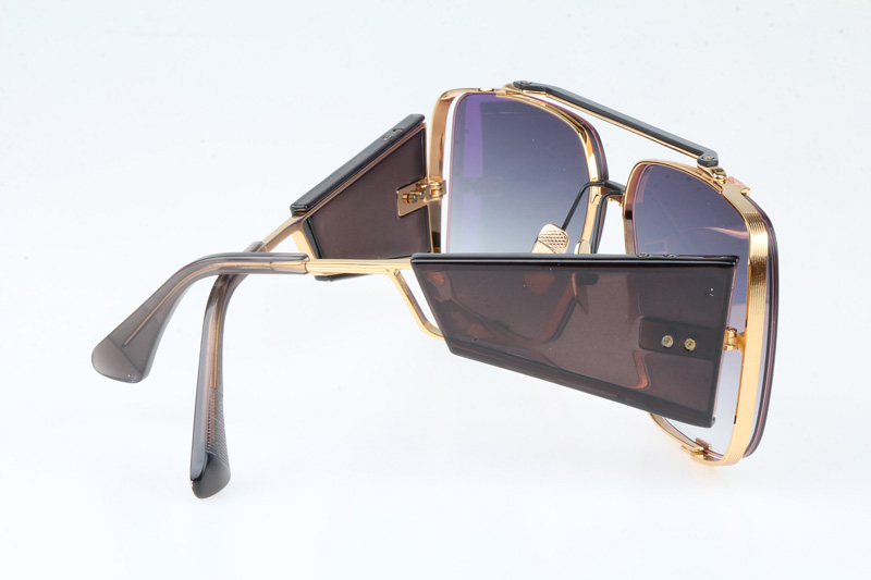 DT SOULINER TWO Sunglasses In Gold Gradient Grey