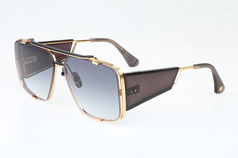 DT SOULINER TWO Sunglasses In Gold Gradient Grey