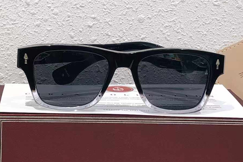 Dayton Sunglasses Black Transparent Gray