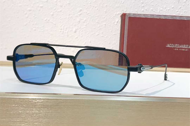 Deaver Sunglasses Black Blue Flash