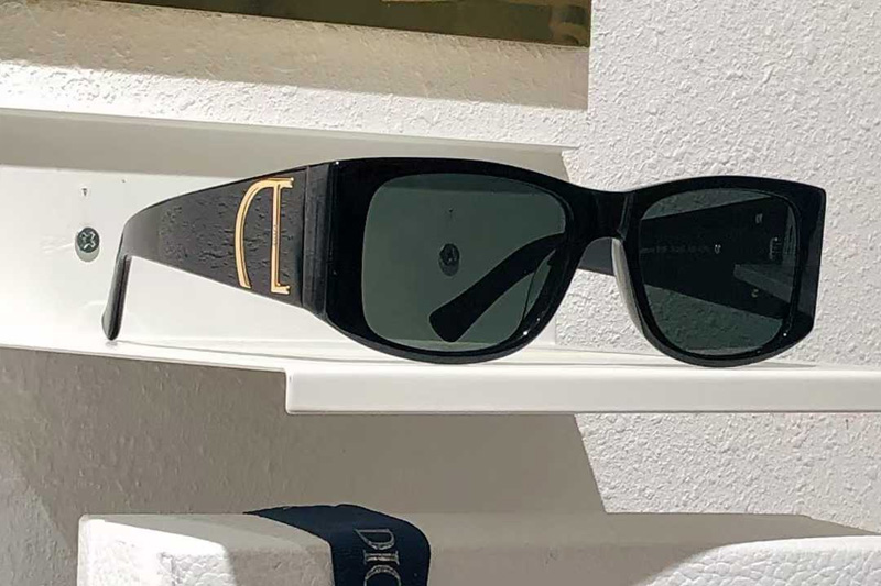 Diamond S10F Sunglasses Black Gold Gray