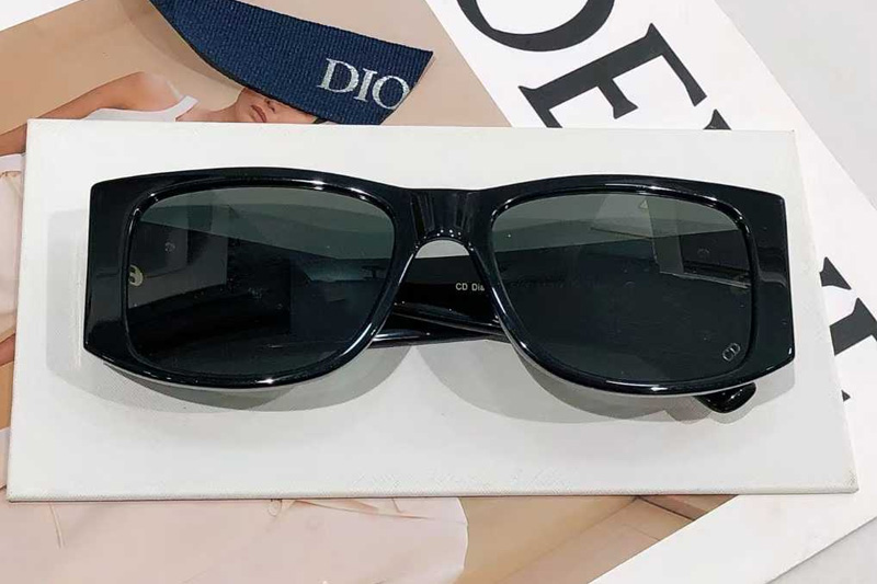 Diamond S10F Sunglasses Black Silver Gray