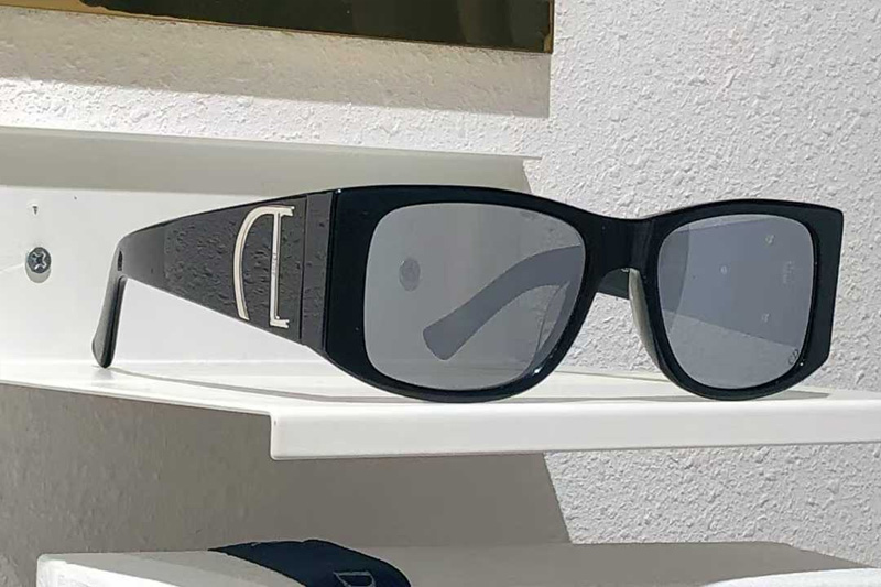 Diamond S10F Sunglasses Black Silver Mirror