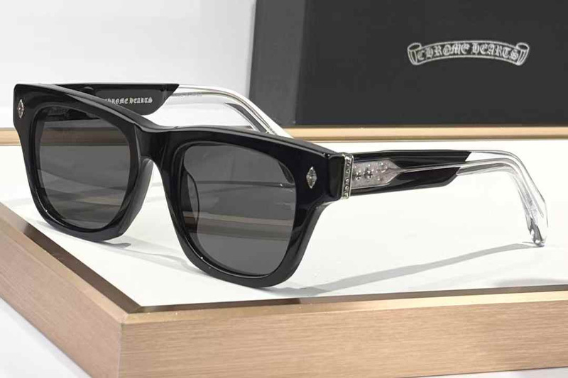 Dickfitzener Sunglasses Black Transparent Gray