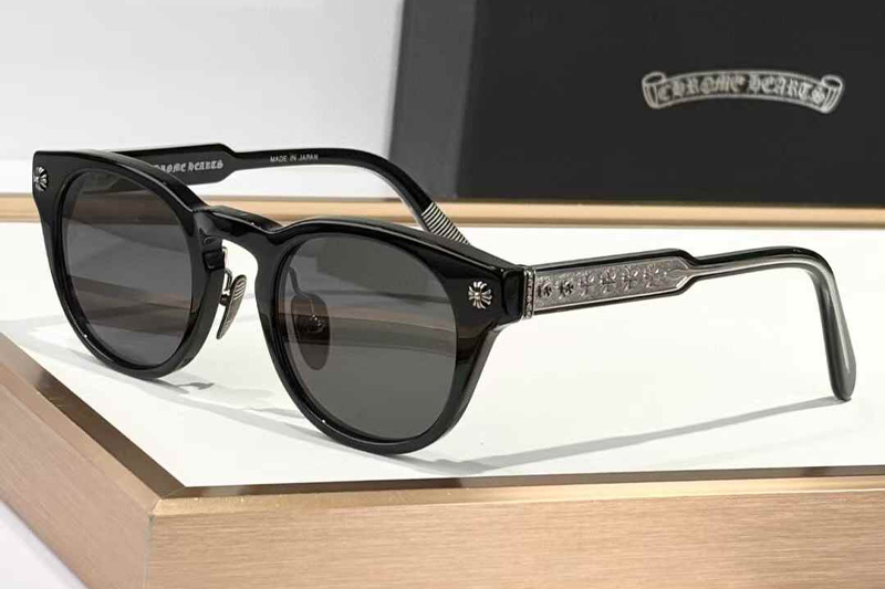 Dingalonglinglong Sunglasses Black Silver Gray