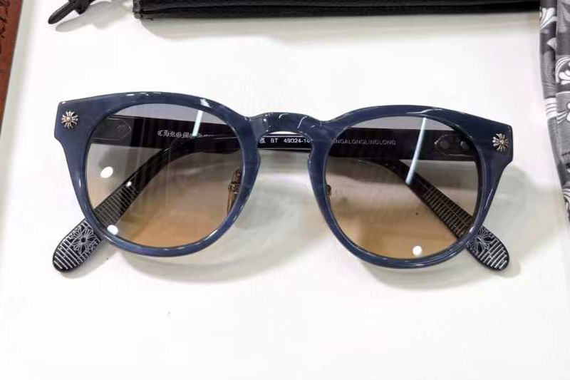 Dingalonglinglong Sunglasses Blue Gradient Brown