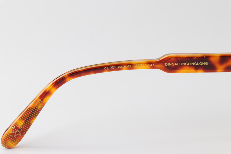 Dingalonglinglong Sunglasses Transparent Tortoise Yellow