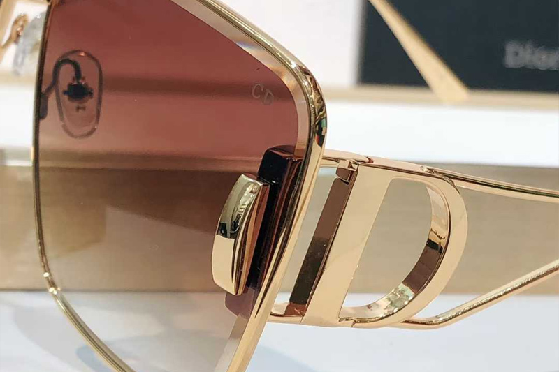 Dsgta42ucr Sunglasses Gold Gradient Brown