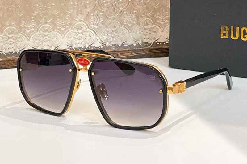 EB13 Sunglasses Black Gold Gradient Gray
