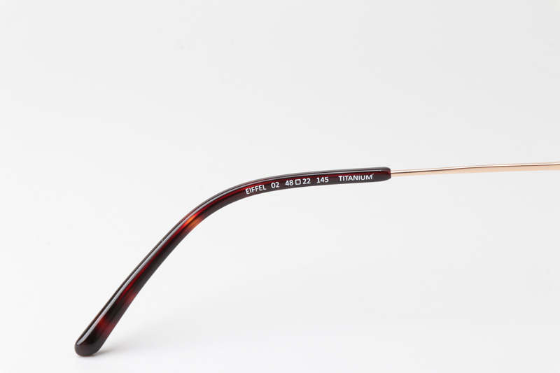 Eiffel Eyeglasses Gold Tortoise