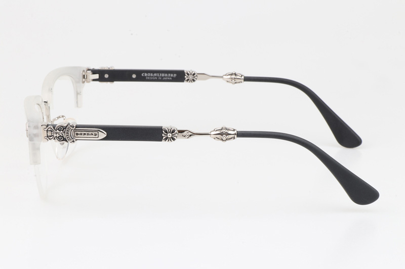 Evagilist Eyeglasses Clear Black Silver