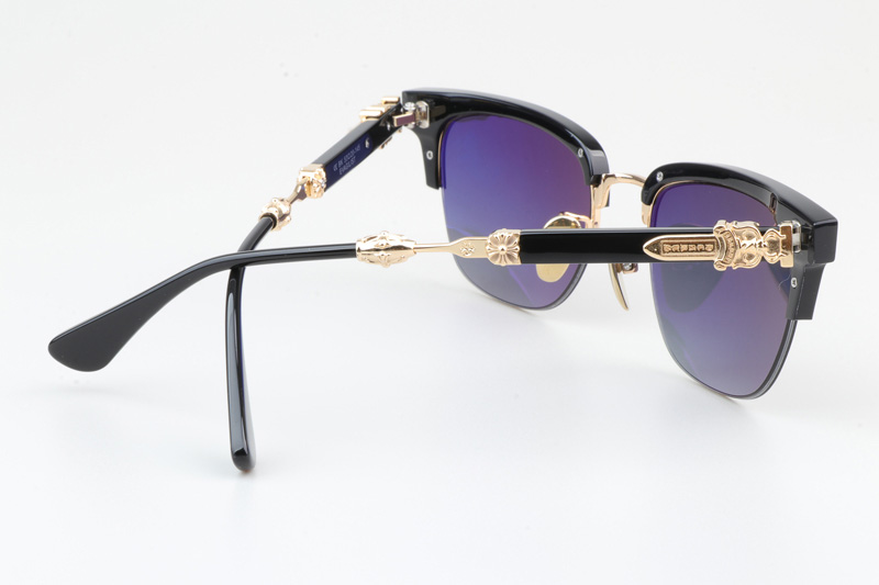 Evagilist Sunglasses Black Gold Gradient Blue