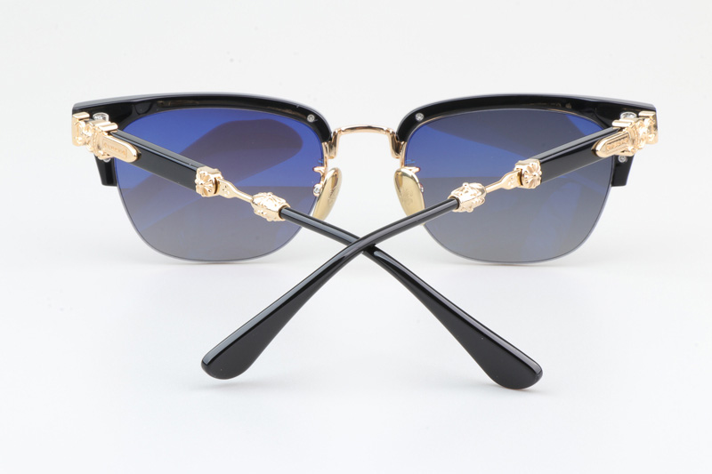 Evagilist Sunglasses Black Gold Gradient Blue