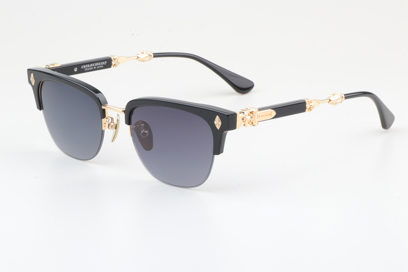 Evagilist Sunglasses Black Gold Gradient Blue