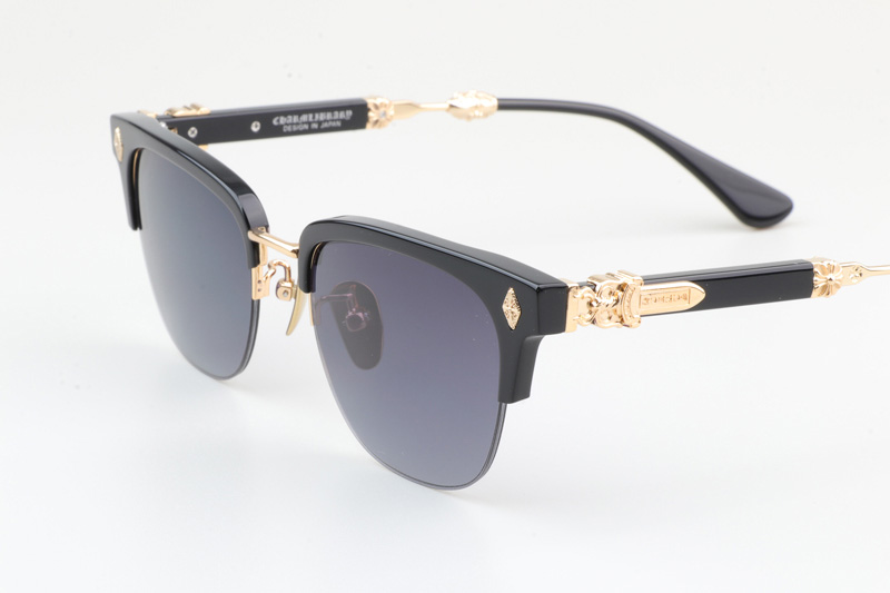 Evagilist Sunglasses Black Gold Gradient Blue