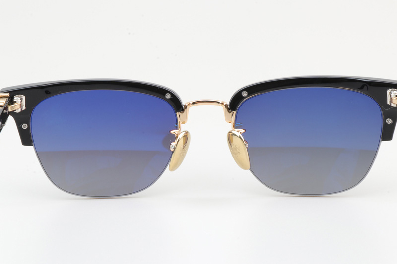 Evagilist Sunglasses Black Gold Gradient Blue