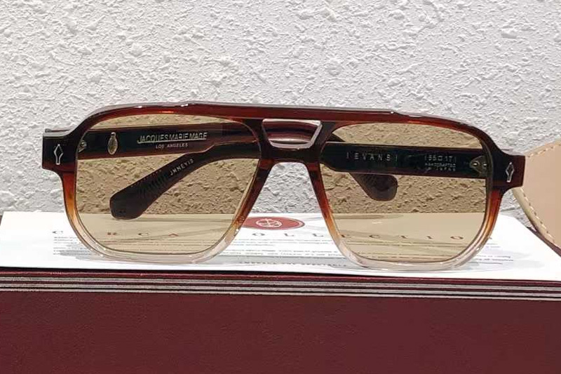 Evans Sunglasses Red Transparent Light Brown