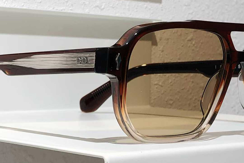 Evans Sunglasses Red Transparent Light Brown