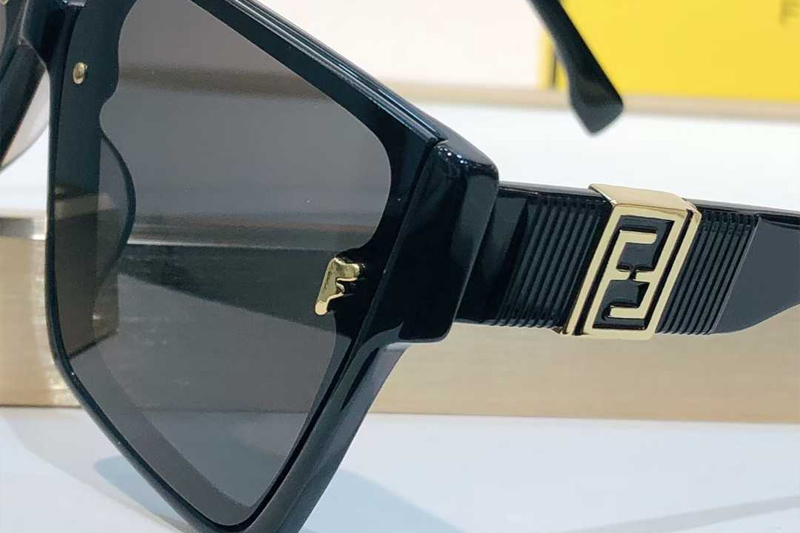 FE23027 Sunglasses Black Gray