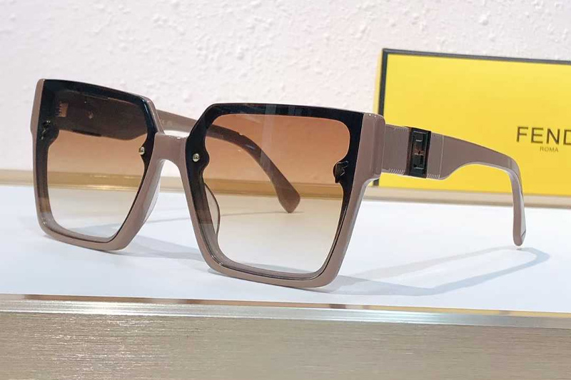 FE23027 Sunglasses Pink Gradient Brown