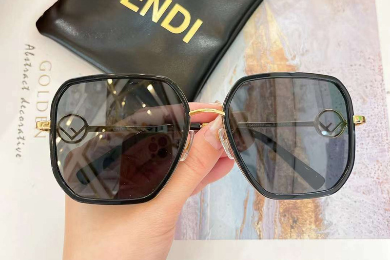 FE40031U Sunglasses Black Gold Gray