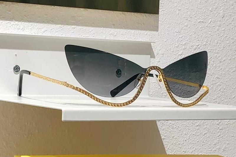 FE40158U Sunglasses Gold Gradient Gray
